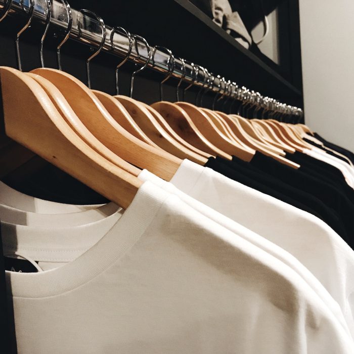 t-shirts in the store / black and white t-shirts t-shirts in the store / black and white t-shirts